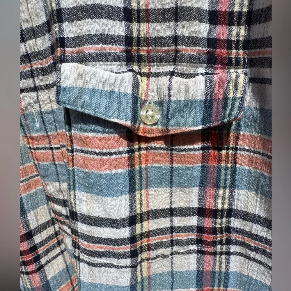 Patagonia Organic Cotton Plaid Shirt - Blue, Pink, White Long Sleeve - Picture 6 of 9